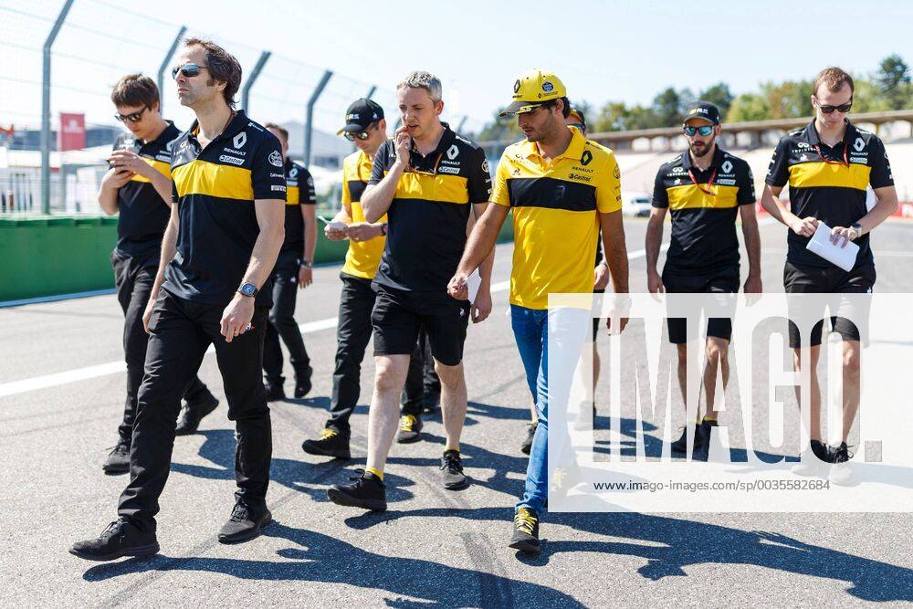 Carlos Sainz (Renault F1 Team) besichtigt die Strecke, Grosser Preis von Deutschland 2018, Motorsport, Formel 1, 19.07.2018, Grosser Preis von Deutschland 2018, Motorsport, Formel 1, 19.07.2018 Hockenheim