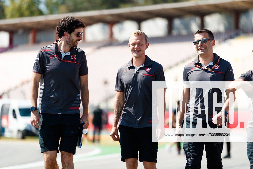 Kevin Magnussen (Haas F1 Team) besichtigt die Strecke mit Teammitgliedern, Grosser Preis von Deutschland 2018, Motorsport, Formel 1, 19.07.2018, Grosser Preis von Deutschland 2018, Motorsport, Formel 1, 19.07.2018 Hockenheim