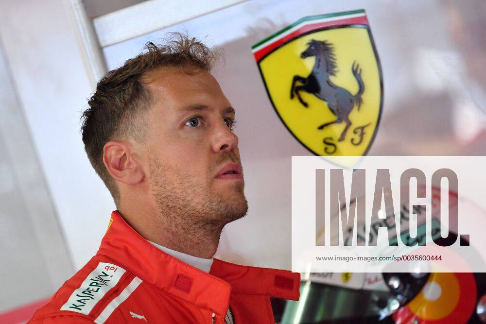 Sebastian VETTEL,GER (Scuderia Ferrari), Aktion,Einzelbild,angeschnittenes Einzelmotiv,Portraet,Portrait,Porträt. Training, Formel 1:GP von DeutschlandDeutschland,Hockenheimring,Saison 2018,am 20.07.2018.