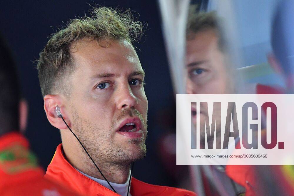 Sebastian VETTEL,GER (Scuderia Ferrari),in der Box-Spiegelbild. Aktion,Einzelbild,angeschnittenes Einzelmotiv,Portraet,Portrait,Porträt. Training, Formel 1:GP von DeutschlandDeutschland,Hockenheimring,Saison 2018,am 20.07.2018.