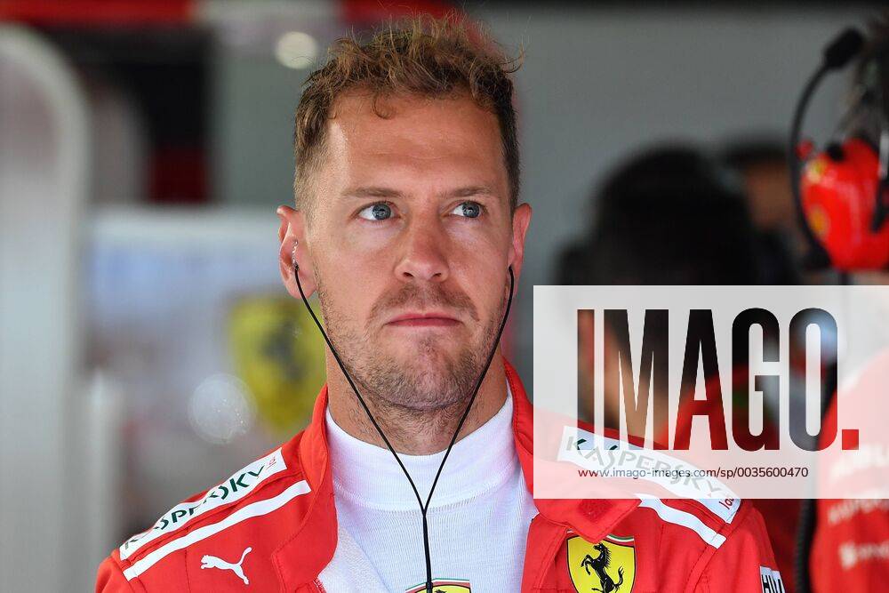 Sebastian VETTEL,GER (Scuderia Ferrari), Aktion,Einzelbild,angeschnittenes Einzelmotiv,Portraet,Portrait,Porträt. Training, Formel 1:GP von DeutschlandDeutschland,Hockenheimring,Saison 2018,am 20.07.2018.