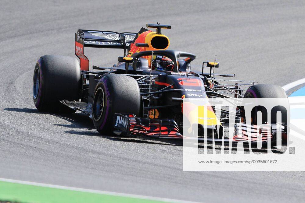 20th July 2018, Hockenheimring, Hockenheim, Germany; German Formula One Grand Prix, Friday free practice; Aston Martin Red Bull Racing TAG Heuer, Daniel Ricciardo ActionPlus12049007 Octane
