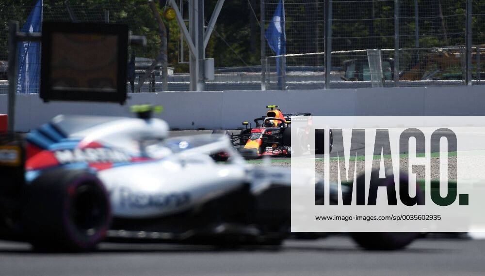 Formel 1 Grand Prix von Deutschland, Grand Prix von Deutschland 1.Freies Training 2018, v.l. A. Giovinazzi (Sauber - Ferrari), Max Verstappen (Red Bull Racing) Hockenheim