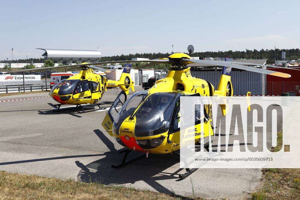 Motorsports: FIA Formula One World Championship WM Weltmeisterschaft 2018, Grand Prix of Germany, ADAC Luftrettung, Helicopter, Hubschrauber Hockenheim Germany