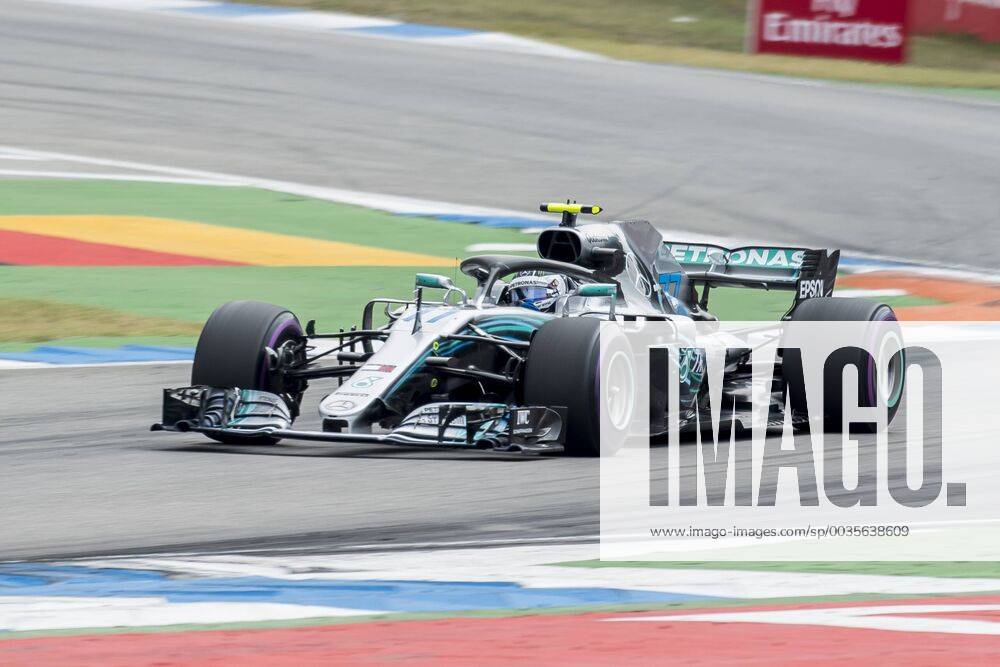 Motorsport: Formel 1, Saison 2018 2019, Rennen am Sonntag, 22.07.2018, am Hockenheimring in Hockenheim (Deutschland). Valtteri Bottas (Mercedes AMG Petronas) beschleunigt aus der Kurve.