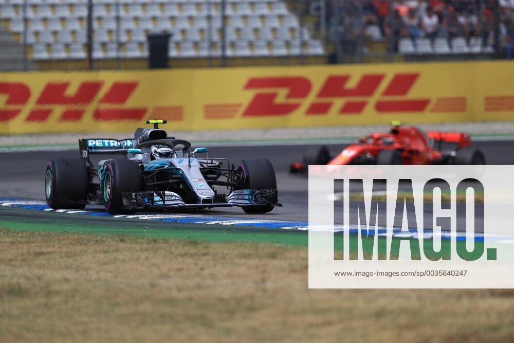 22nd July 2018, Hockenheimring, Hockenheim, Germany; German Formula One Grand Prix, Race Day; Mercedes AMG Petronas Motorsport, Valtteri Bottas on his way to a 2nd placed finish ActionPlus12049810 Octane