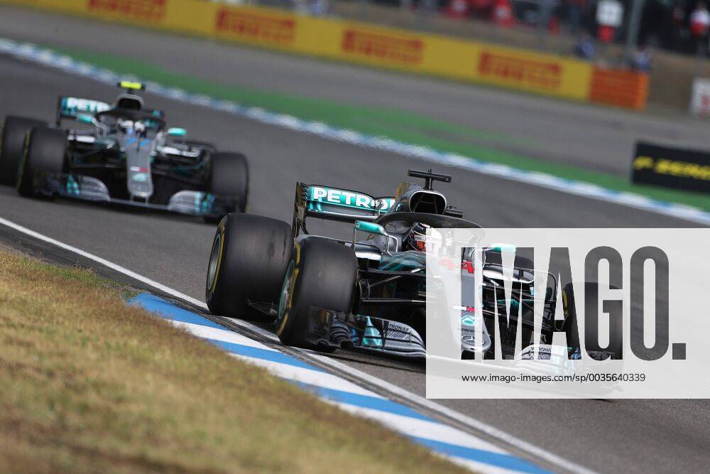 Photo4 LaPresse 22 07 2018 Hockenheimring, Germany Grand Prix Formula One Germany 2018 In the pic: Lewis Hamilton (GBR) Mercedes AMG F1 W09 and Valtteri Bottas (FIN) Mercedes AMG F1 W09