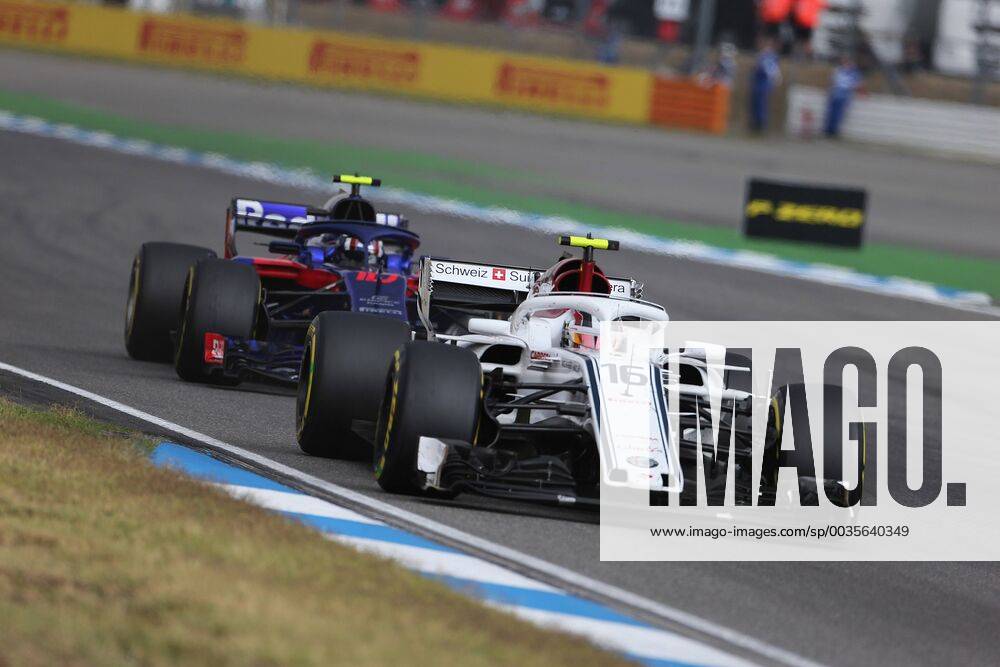 Photo4 LaPresse 22 07 2018 Hockenheimring, Germany Grand Prix Formula One Germany 2018 In the pic: Charles Leclerc (MON) Sauber C37 and Pierre Gasly (FRA) Scuderia Toro Rosso STR13