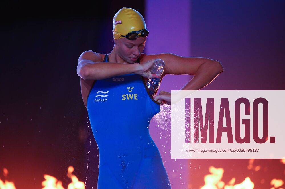 KW31 SWIMMING - LEN European Championships GLASGOW,SCOTLAND,03.AUG.18 - SWIMMING - LEN European Championships Glasgow 2018, synchronised wimming, team free. Image shows Louise Hansson (SWE). GEPAxpictures xPhilippxBrem