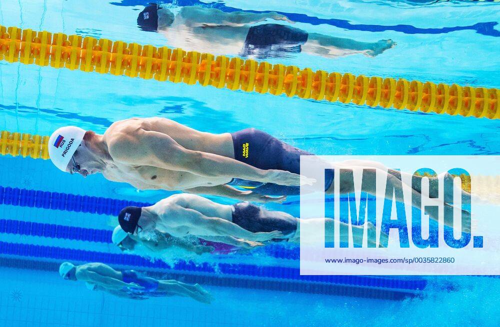 Kirill Prigoda of Russia competes in the semi-final of men s 200 meter breaststroke swimming during the European Championships on August 5, 2018 in Glasgow. Photo: Simon Lodge BILDBYRN kod JM 87767