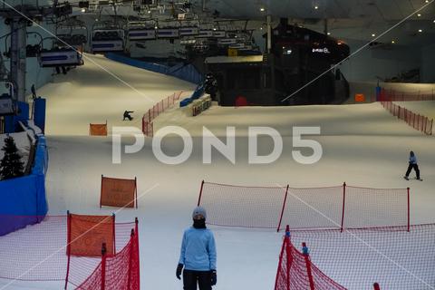 Dudai, UAE - March,20,2023: Attraction in the Mall of the Emirates "Ski Dubai" in Dubai, UAE, ski dubai, sport, mall of the emirates, ski, dubai, uae, slope, cold, united, snow, people, vacation, inside, city, styles, luxury, urban, mall, destinations, area, united arab emirates, emirates, tourism, arab, ski lift, snow sports, snow resort, winter activities, healthy, skiing, people skiing, unique building, travelling, landmark, dubai vacation, attractions