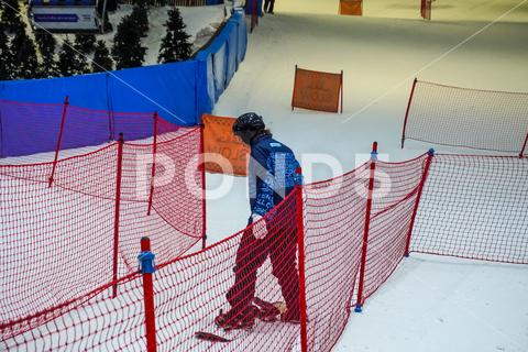 Dudai, UAE - March,20,2023: Attraction in the Mall of the Emirates "Ski Dubai" in Dubai, UAE, ski dubai, sport, mall of the emirates, ski, dubai, uae, winter, slope, cold, united, snow, people, vacation, inside, city, styles, luxury, urban, mall, destinations, area, united arab emirates, emirates, tourism, arab, ski lift, snow sports, snow resort, winter activities, healthy, skiing, people skiing, unique building, travelling, landmark, dubai vacation, attractions