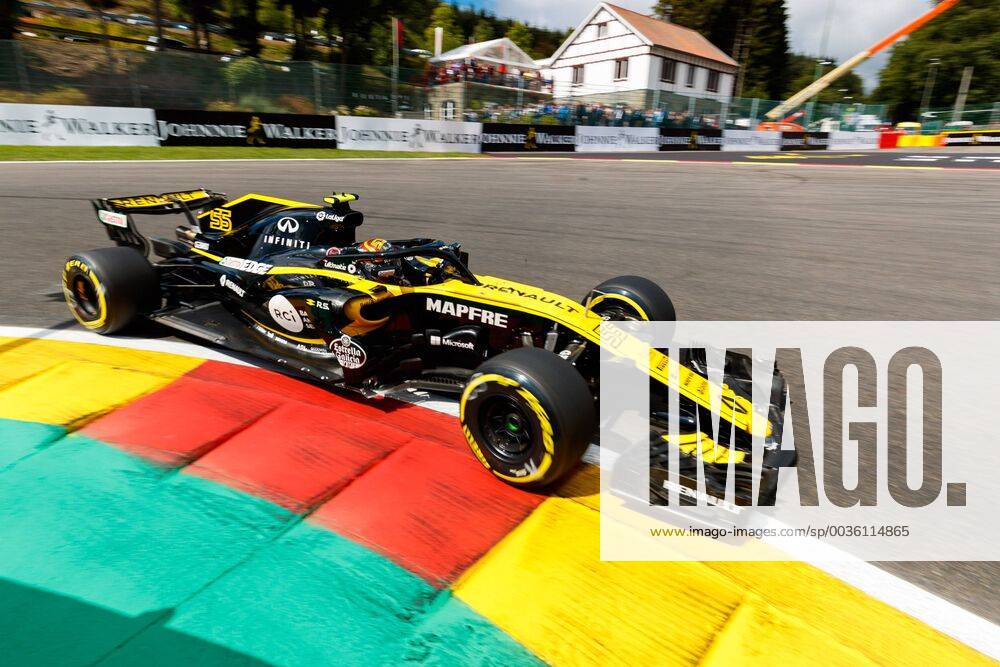 Carlos Sainz (Renault F1 Team) mit seinem Auto auf der Strecke, Grosser Preis von Belgien 2018, Motorsport, Formel 1, 25.08.2018, Grosser Preis von Belgien 2018, Motorsport, Formel 1, 25.08.2018 Spa Franchorchamps