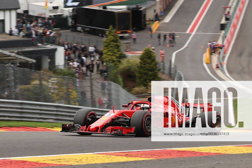 Ferrari s German driver Sebastian Vettel pictured in action during the Spa-Francorchamps Formula One Grand Prix of Belgium race, in Spa-Francorchamps, Sunday 26 August 2018. BRUNOxFAHY x05414374x