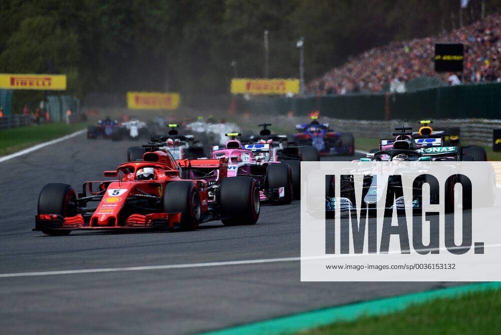 Sebastian Vettel, Scuderia Ferrari, vorbei an Lewis Hamilton; Mercedes Grand Prix, formula 1 GP, Belgien in Spa, 26.08.2018 Photo:mspb Jean Petin Sebastian Vettel, vorbei an Lewis Hamilton; formula 1 GP, Belgien 2018