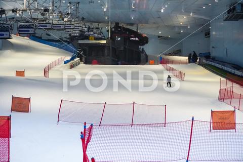 Dudai, UAE - March,20,2023: Attraction in the Mall of the Emirates "Ski Dubai" in Dubai, UAE, ski dubai, sport, mall of the emirates, ski, dubai, uae, winter, slope, cold, united, snow, people, vacation, inside, city, styles, luxury, urban, mall, destinations, area, united arab emirates, emirates, tourism, arab, ski lift, snow sports, snow resort, winter activities, healthy, skiing, people skiing, unique building, travelling, landmark, dubai vacation, attractions