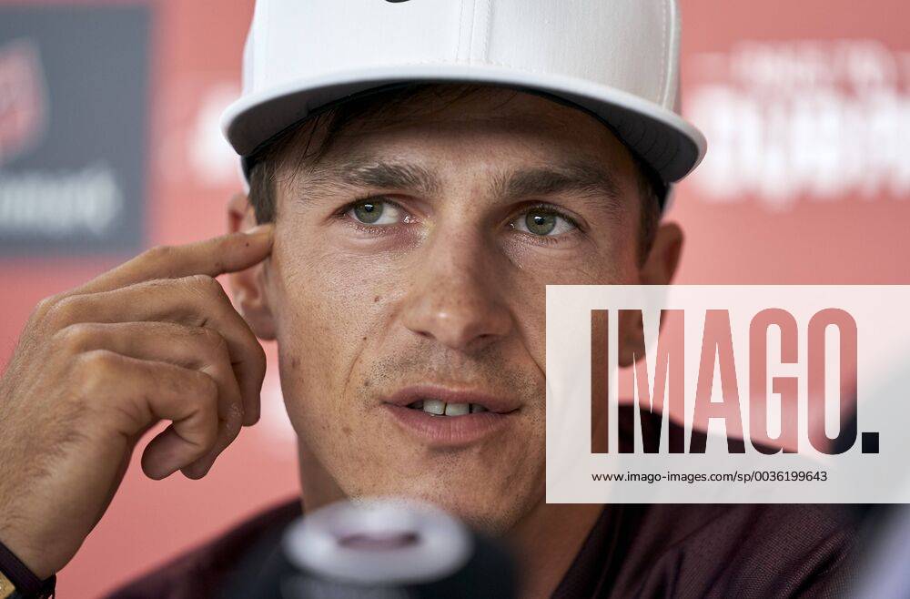 Made in Denmark European Tour Thorbjorn Olesen at the press meeting before the golf tournament Made in Denmark, at Silkeborg Golf Club, Wednesday 29 August 2018. Danmark