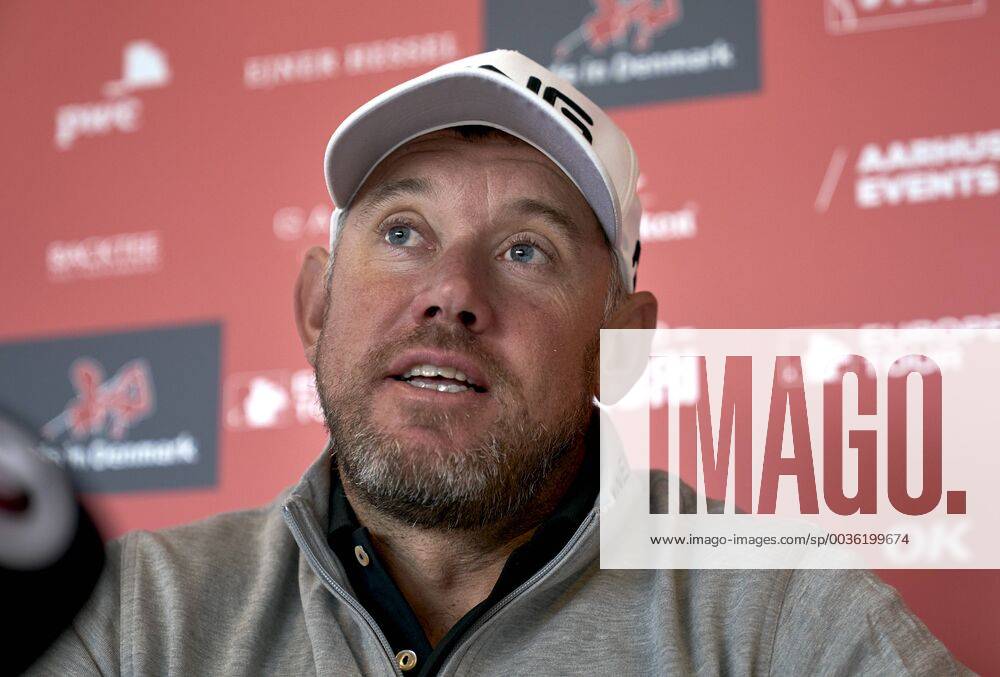 Made in Denmark European Tour Lee Westwood at the press meeting before the golf tournament Made in Denmark, at Silkeborg Golf Club, Wednesday 29 August 2018. Danmark