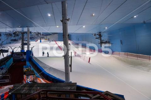 Dudai, UAE - March,20,2023: Attraction in the Mall of the Emirates "Ski Dubai" in Dubai, UAE, ski dubai, sport, mall of the emirates, ski, dubai, uae, slope, cold, united, snow, people, vacation, inside, city, styles, luxury, urban, mall, destinations, area, united arab emirates, emirates, tourism, arab, ski lift, snow sports, snow resort, winter activities, healthy, skiing, people skiing, unique building, travelling, landmark, dubai vacation, attractions