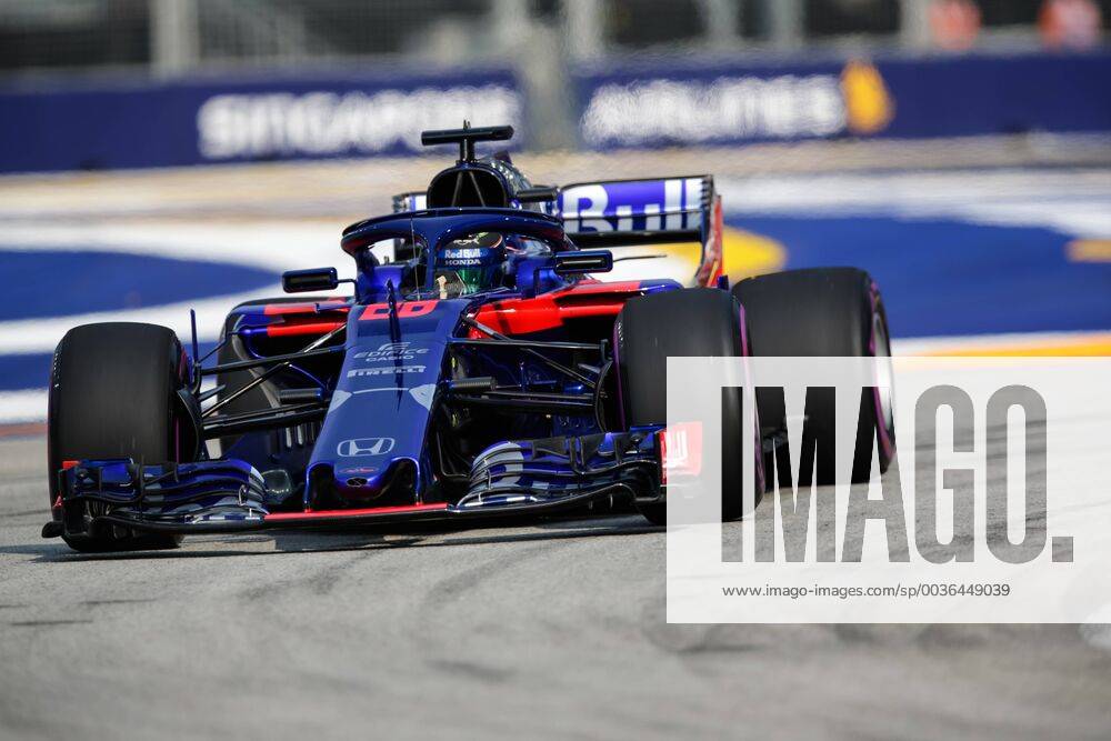 14th September 2018, Marina Bay Street Circuit, Singapore; Formula One Grand Prix of Singapore, Friday free practice; Red Bull Toro Rosso Honda driver Brendon Hartley ActionPlus12062005 StephenxBlackberry