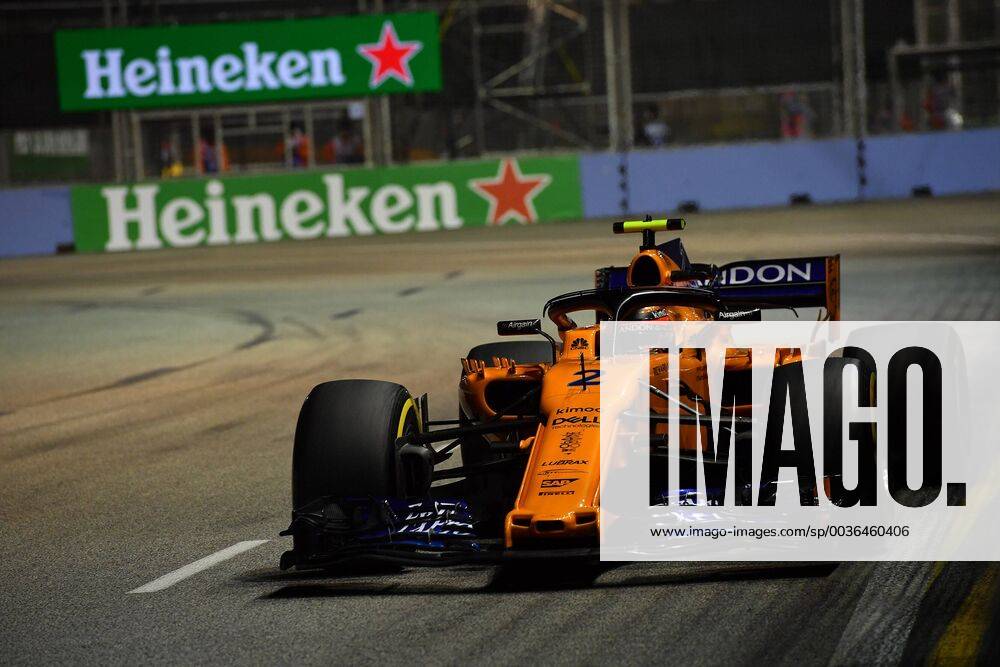 Stoffel Vandoorne, McLaren Renault, formula 1 GP, Singapore, 14.09.2018 Photo:mspb Jerry Andre Stoffel Vandoorne, formula 1 GP, Singapore 2018