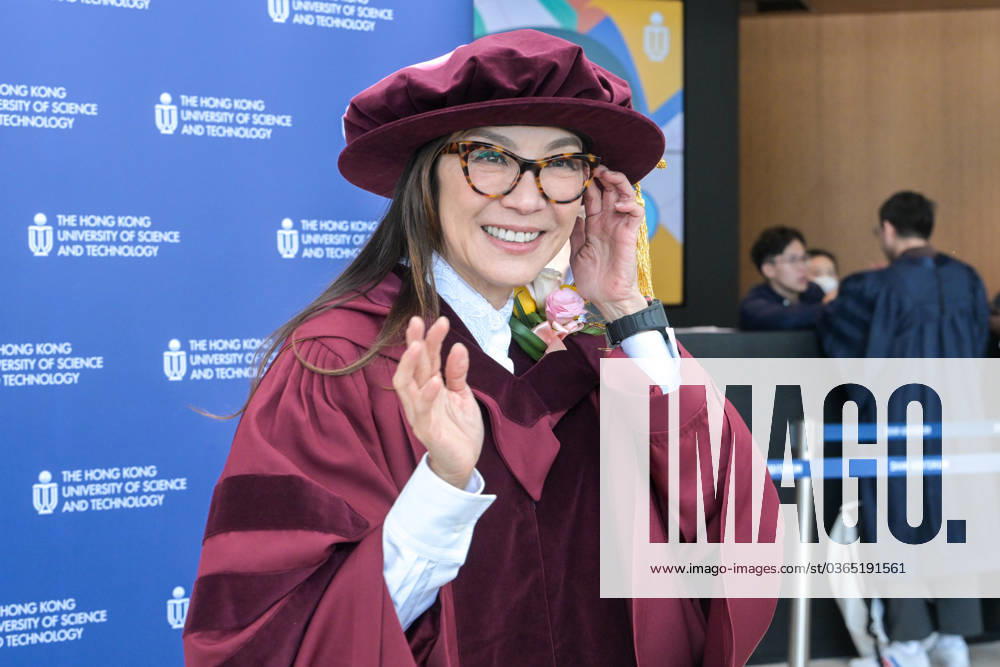 Oscar-winning actress Michelle Yeoh Choo Kheng attends the 31th Honorary Doctorate Conferment Ceremony at Hong Kong University of Science and Technology on November 17, 2023 in Hong Kong, China.