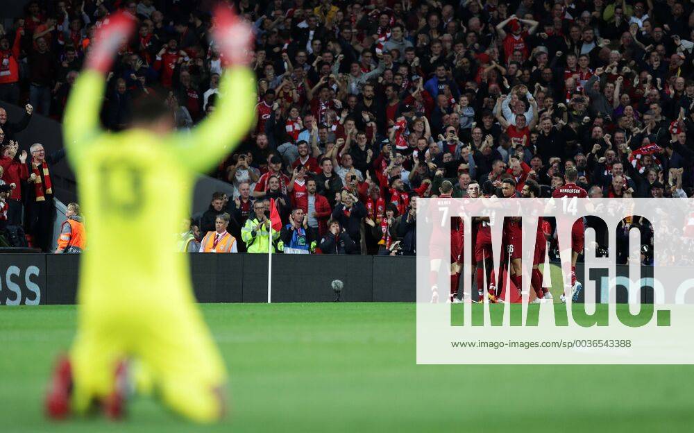 KW38 Football - 2018 2019 UEFA Champions League - Group C: Liverpool vs. Paris Saint-Germain Alison Becker of Liverpool celebrates after Daniel Sturridge of Liverpool scores at Anfield. COLORSPORT LYNNE CAMERON