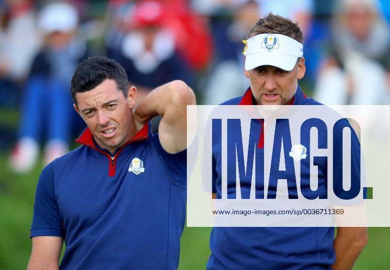 2018 Ryder Cup Day 1, Albatros Course, Le Golf National, Saint-Quentin-en-Yvelines, Paris 28 9 2018 Rory McIlroy and Ian Poulter on 11th green Rory McIlroy and Ian Poulter on 11th green 28 9 2018