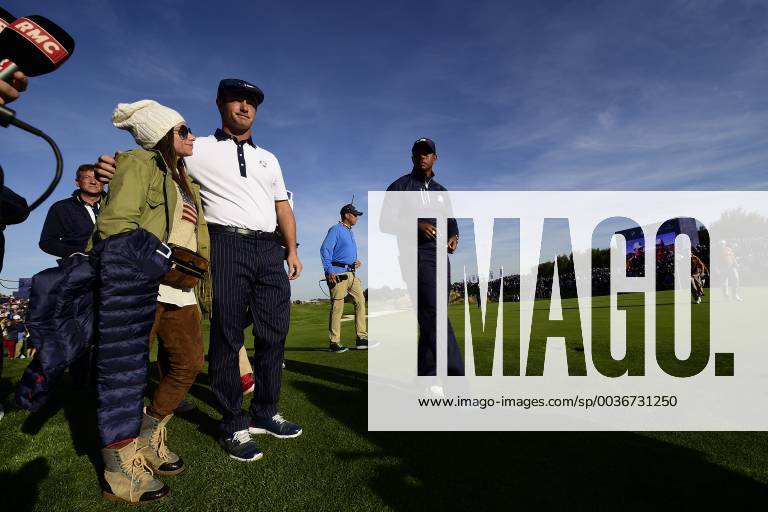 Tiger Woods (Team USA) et sa compagne Erica Herman GOLF : Ryder Cup 2018 - Guyancourt - 29 09 2018 JBAutissier Panoramic