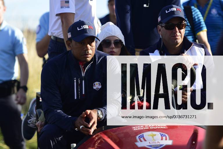 Tiger Woods (Team USA) et sa compagne Erica Herman GOLF : Ryder Cup 2018 - Guyancourt - 29 09 2018 JBAutissier Panoramic