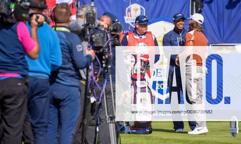 Tiger Woods ( USA ) - Tommy Fleetwood ( Europe ) GOLF : Ryder cup - St Quentin en Yvelines - 29 09 2018 FedericoPestellini Panoramic