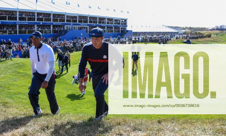 Tiger Woods ( USA ) - Bryson Dechambeau ( USA ) GOLF : Ryder cup - St Quentin en Yvelines - 29 09 2018 FedericoPestellini Panoramic