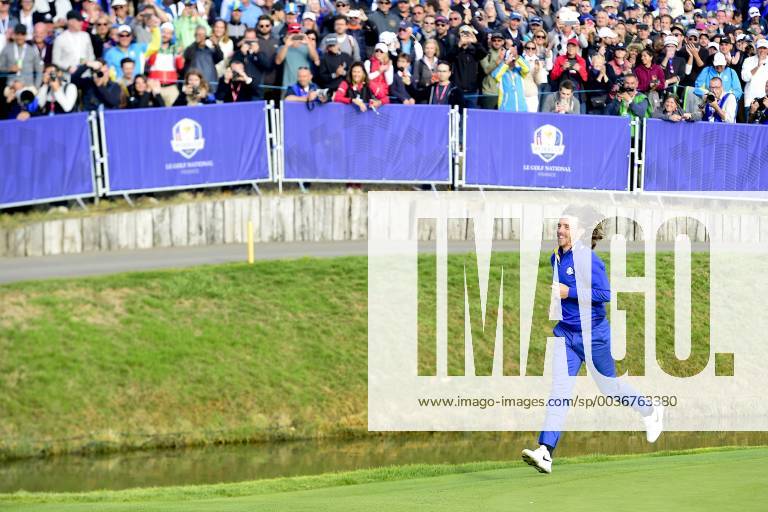 Joie de Tommy Fleetwood of England (Team Europ) GOLF : Ryder Cup 2018 - Guyancourt - 30 09 2018 JBAutissier Panoramic