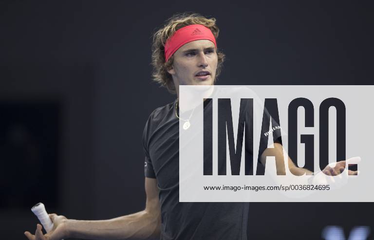 (181004) -- BEIJING, Oct. 4, 2018 -- Alexander Zverev of Germany reacts during the men s singles second round match against Melek Jaziri of Tunisia at China Open tennis tournament in Beijing, China, Oct. 4, 2018.) (SP)CHINA-BEIJING-TENNIS-CHINA OPEN-MEN S SINGLES FeixMaohua