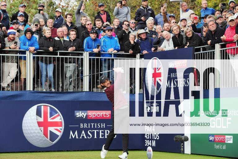 Golf - 2018 Sky Sports British Masters - Thursday, First Round Tommy Fleetwood of England tees off at the first hole, at Walton Heath Golf Club. COLORSPORT ANDREW COWIE