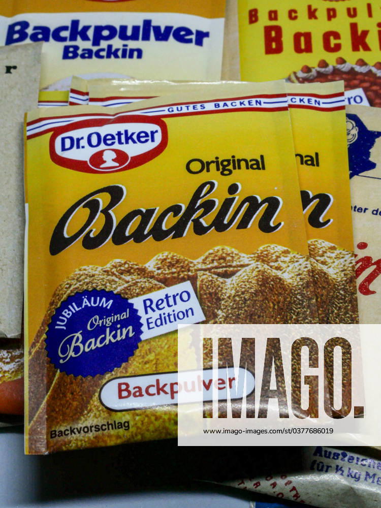 Dr. Oetker Original Backin wird 130 Jahre alt - Dr. Oetker verkauft Backin Backpulver in einer Retro Edition. 11.12.2023