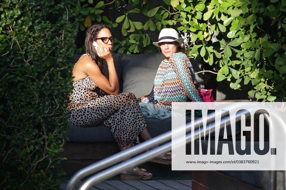 Barbara Feltus, Boris Becker s first wife, and Sharlely Kerssenberg, Becker s current wife, are spotted chatting together poolside in Miami 71241, MIAMI, FLORIDA - Tuesday December 27, 2011. Sharlely Lilly Kerssenberg, current wife of Tennis legend Boris Becker, and Barbara Feltus, Boris Becker s first wife, are seen hanging out together at the pool of a Miami hotel. Feltus famously took their children Noah and Elias to Miami after being contacted by a woman claiming to be pregnant with Boris child. Barbara bypassed her prenuptial agreement, ultimately setting up an international custody battle. , Credit:Thibault Monnier, Pacific