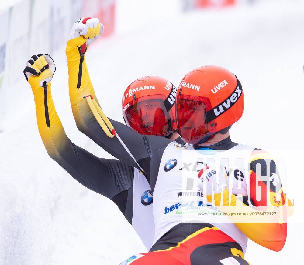 KW04 FIL-Rennrodel-WM am 25.01.2019 in der Veltins-Eisarena in Winterberg Weltmeister im Sprint Toni Eggert und Sascha Benecken ( Deutschland )