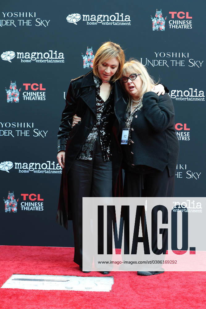 LOS ANGELES, CA - JAN 9, 2024: Yoshiki, Colleen Camp at a special ceremony to unveil Yoshikiâ€⠢s newly-inground handprints and footprints held at the TCL Chinese Theatre IMAX. Los Angeles Usa - ZUMAg107 20240109_zep_g107_046
