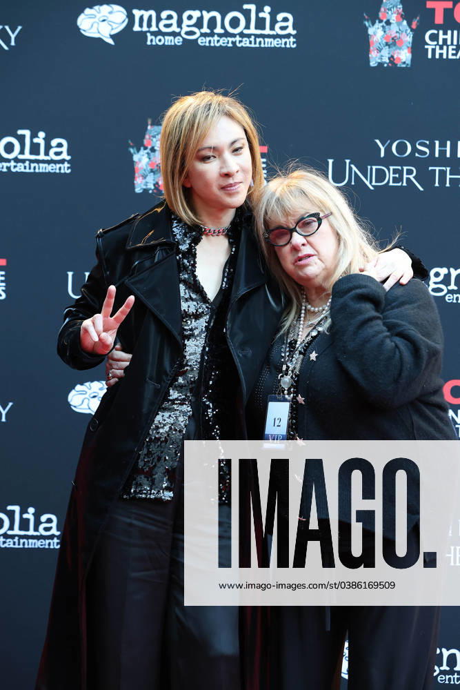 LOS ANGELES, CA - JAN 9, 2024: Yoshiki, Colleen Camp at a special ceremony to unveil Yoshikiâ€⠢s newly-inground handprints and footprints held at the TCL Chinese Theatre IMAX. Los Angeles Usa - ZUMAg107 20240109_zep_g107_048