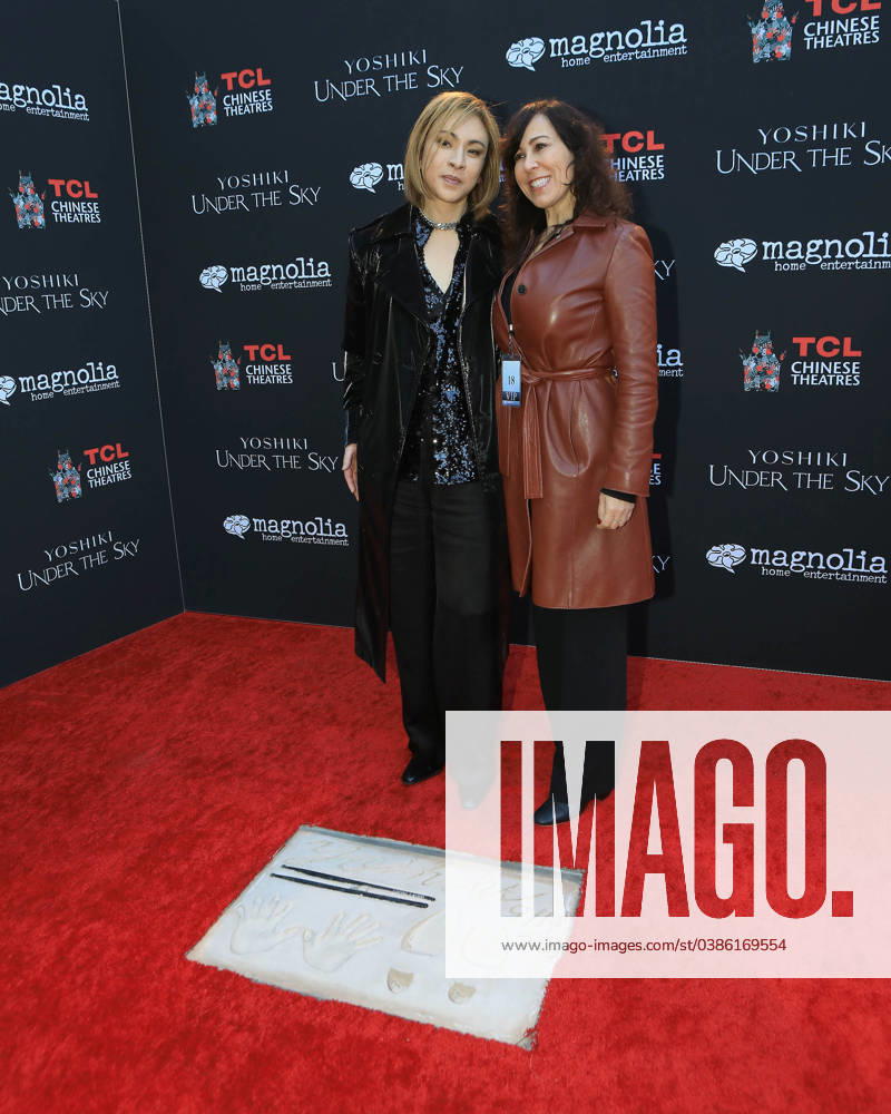 LOS ANGELES, CA - JAN 9, 2024: Yoshiki, Guest at a special ceremony to unveil YoshikiÃ¢â‚¬â ¢s newly-inground handprints and footprints held at the TCL Chinese Theatre IMAX. Los Angeles Usa - ZUMAg107 20240109_zep_g107_050