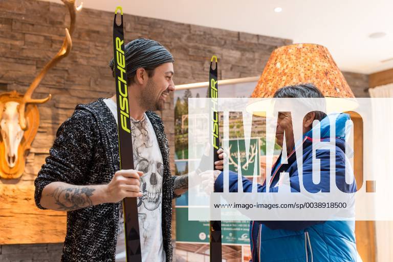 NORDIC SKIING - FIS Nordic World Ski Championships Seefeld 2019 SEEFELD,AUSTRIA,20.FEB.19 - NORDIC SKIING - FIS Nordic World Ski Championships Seefeld 2019, side event, photocell Garrett Schroecksnadel. Image shows violinist David Garrett and president Peter Schroecksnadel (OESV). GEPAxpictures xDanielxGoetzhaber