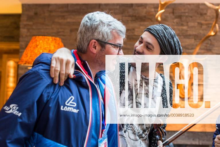 NORDIC SKIING - FIS Nordic World Ski Championships Seefeld 2019 SEEFELD,AUSTRIA,20.FEB.19 - NORDIC SKIING - FIS Nordic World Ski Championships Seefeld 2019, side event, photocell Garrett Schroecksnadel. Image shows mayor Werner Frieser (Seefeld), violinist David Garrett and president Peter Schroecksnadel (OESV). GEPAxpictures xDanielxGoetzhaber