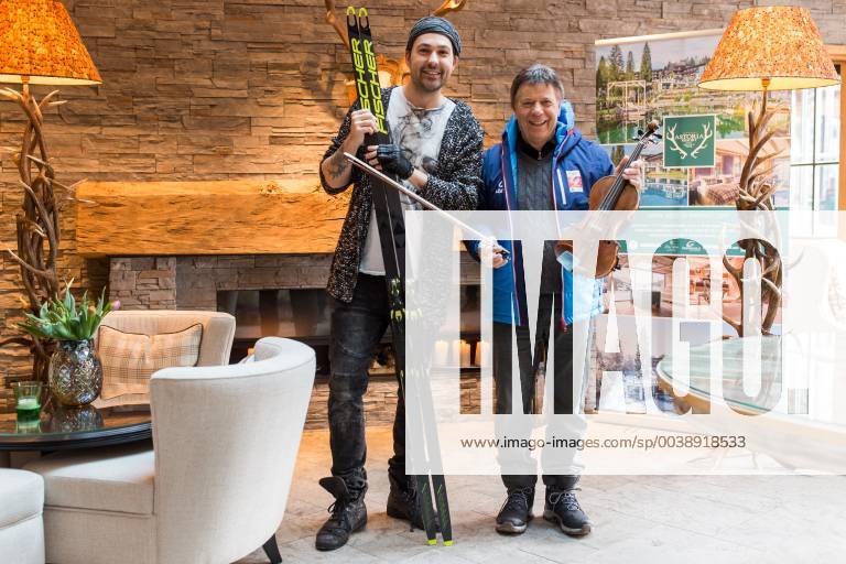 NORDIC SKIING - FIS Nordic World Ski Championships Seefeld 2019 SEEFELD,AUSTRIA,20.FEB.19 - NORDIC SKIING - FIS Nordic World Ski Championships Seefeld 2019, side event, photocell Garrett Schroecksnadel. Image shows violinist David Garrett and president Peter Schroecksnadel (OESV). GEPAxpictures xDanielxGoetzhaber