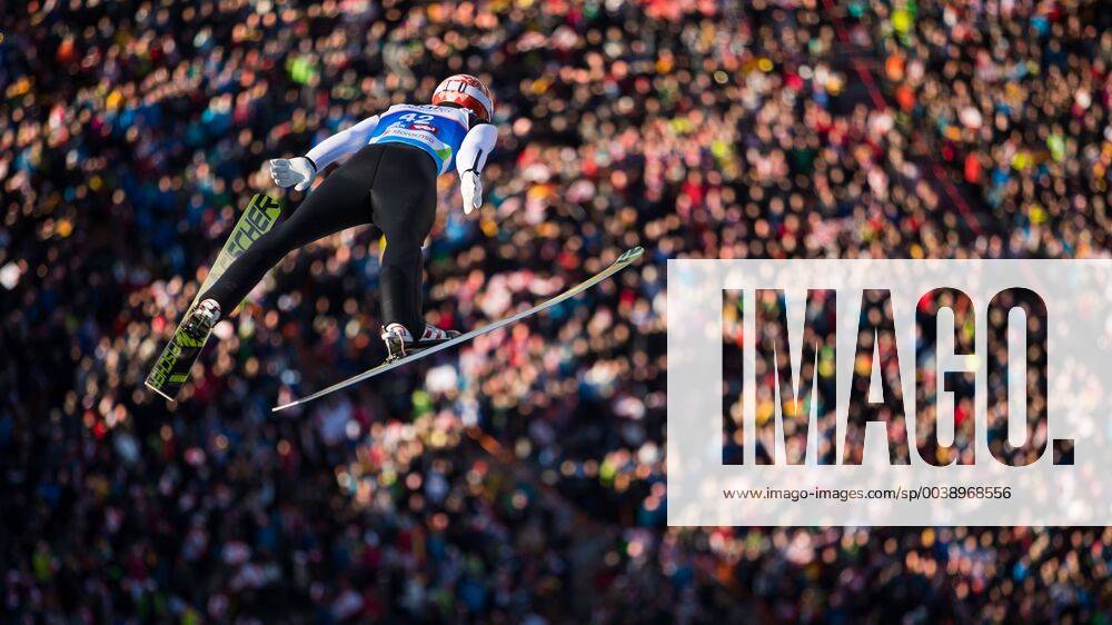KW08 NORDIC SKIING - FIS Nordic World Ski Championships Seefeld 2019 INNSBRUCK,AUSTRIA,23.FEB.19 - NORDIC SKIING, Ski jumping Skispringen Ski nordisch - FIS Nordic World Ski Championships, large hill. Image shows Markus Eisenbichler (GER). GEPAxpictures xDanielxGoetzhaber