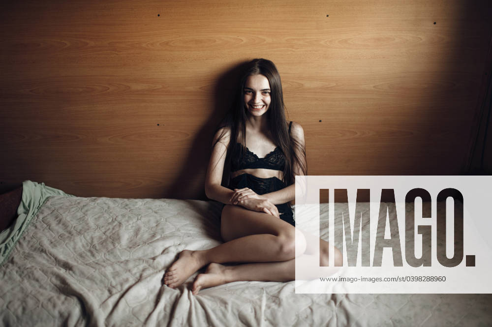 Caucasian woman sitting on bed Neftekamsk, Bashkortostan, Russia, 21.12.2023, model released, TTBB_BLD222278.jpg, 20-24 years, authentic, authenticity, barefoot, bashkortostan, bed, bedroom, bra, brunette, caucasian, color image, copy space, domestic life, enjoying, full length, happy, high angle view, horizontal, indoors, long hair, looking at camera, neftekamsk, one person, people, photography, portrait, posing, real people, russia, sitting, smiling, straight hair, woman, young adult, young women, , millennial20-25, 20-30, 20s, 20s, 25-30, adult, apparel, appreciating, asia, asian, brassiere, brown hair, cheerful, clothes, clothing, color, colour, enjoyment, female, full body, full-length, furnishing, furniture, gaiety, gal, garment, gla