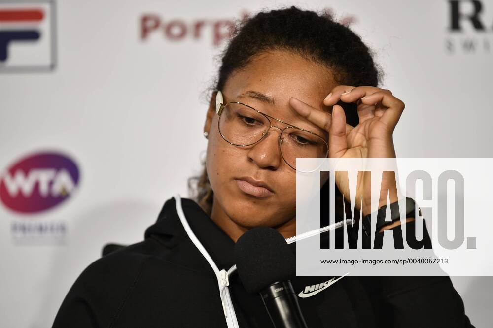 KW17 PK Pressekonferenz Naomi Osaka (JPN) muss verletzungsbedingt aufgeben, Halbfinale entfällt Tennis Damen Porsche-Cup Porsche Tennis Grand Prix GP Stuttgart 2019 Porsche-Arena 27.04.2019 Porsche Tennis Grand Prix Stuttgart 2018