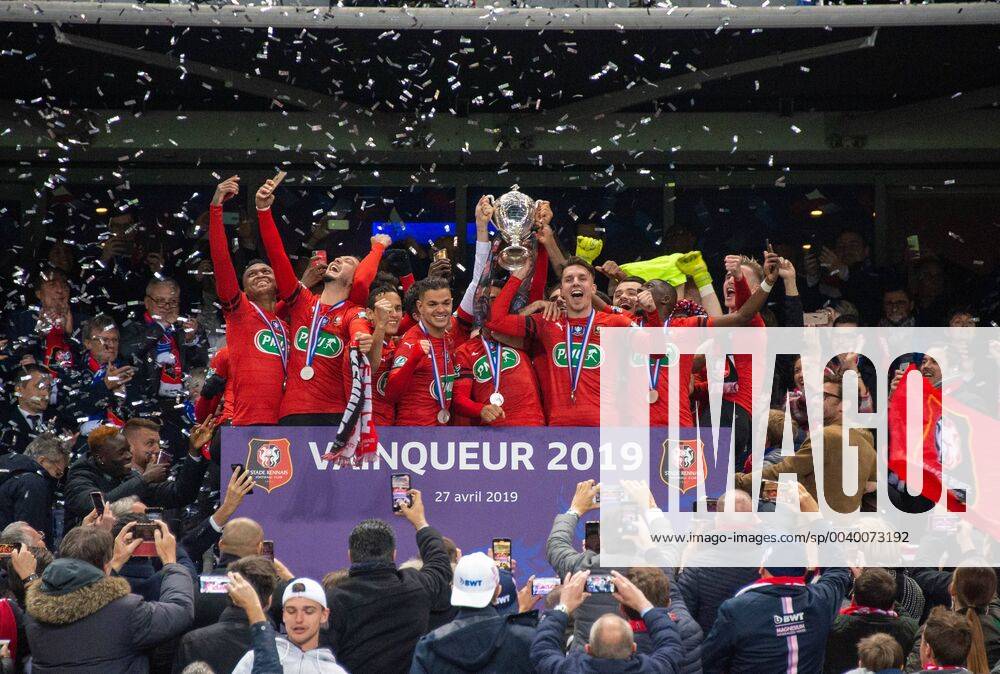 KW17 Joie des joueurs de l equipe Rennes FOOTBALL : Stade Rennais vs Paris Saint Germain - Finale Coupe de France - 27 04 2019 FedericoPestellini Panoramic