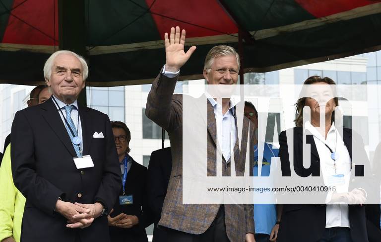 King Philippe - Filip of Belgium pictured at the start of the 40th edition of the Brussels 20km run, Sunday 19 May 2019 in Brussels. JOHNxTHYS x05588064x