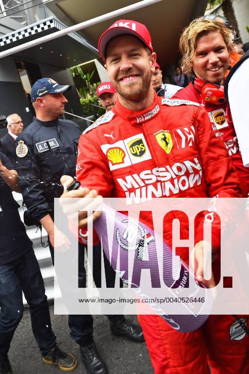 Formel 1 FIA, 2019 Monaco Grand Prix - Rennen, v.l. 2. Platz Sebastian Vettel (Ferrari) Monte Carlo
